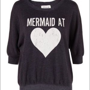 nwot billabong mermaid at heart pullover
